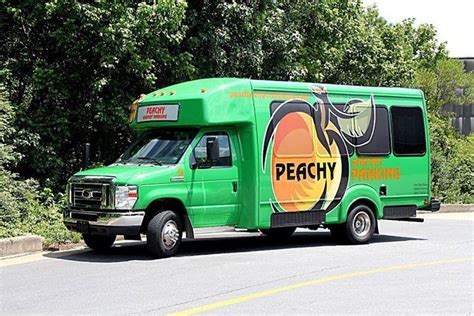 Peachy parking - Open 24-hours a day, 7-days a week with a FREE continuous 24-hour shuttle service that runs on demand to the domestic terminal. Insider traveler tip: this facility will provide you FREE bottled water. Oversized Vehcile Parking is allowed subject for additional rates. 3080 Sylvan Road, Atlanta GA 30354.